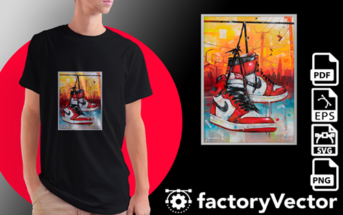 Factory Vector Poster Nike Air Jordan Painting