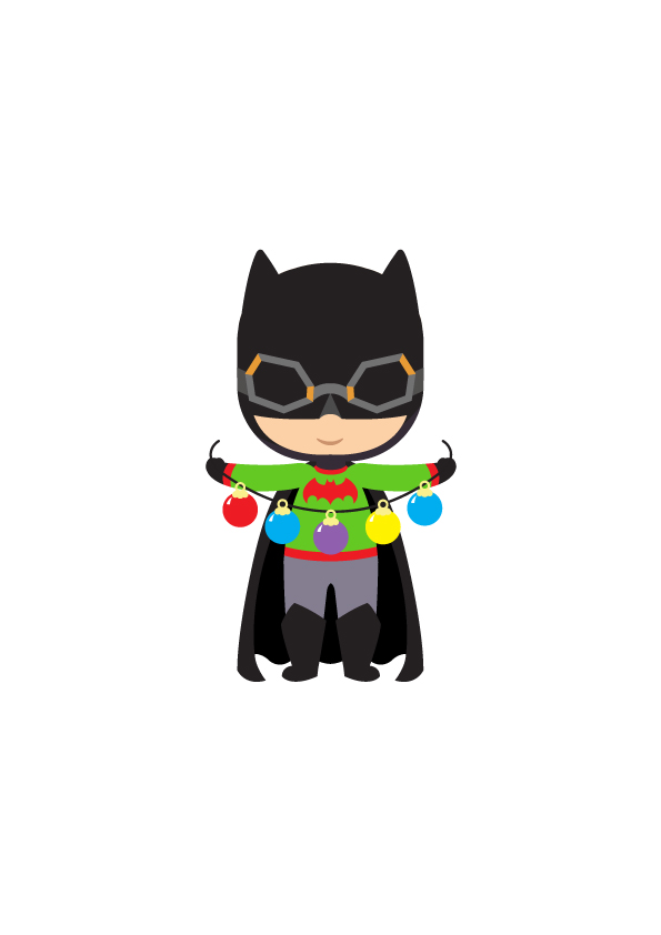 Factory Vector - Batman cute christmas