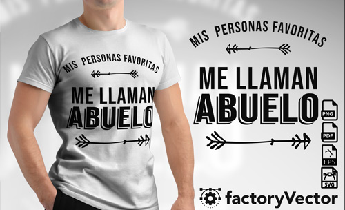 Factory Vector Mis Personas Favoritas Me Llaman Abuelo 