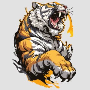 Tigre frontal art tattoo