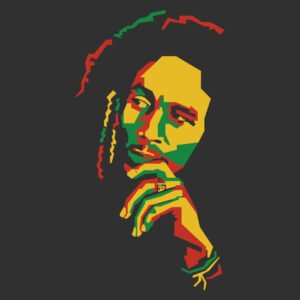 bob marley geométrico color