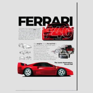 diseños autos ferrari f40 red