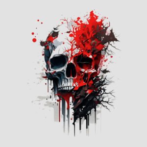 dtf 3 calavera blood paint