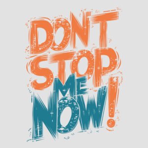 no me detengas lettering de colores