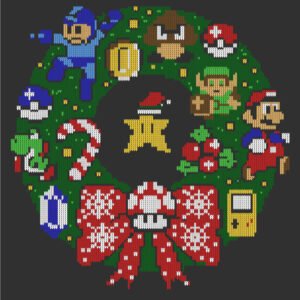 Corona Navideña Gamer Retro