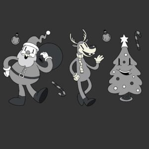 Navidad Clasica Blanco y negro