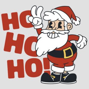 santa claus retro desing cool hohoho