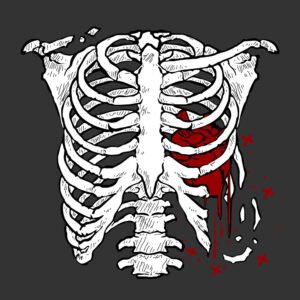 ZOMBIE torso costillas y sangre