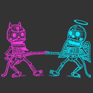 dia de los muertos angel y demonio