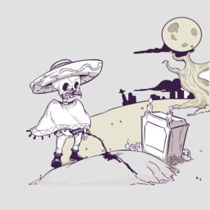 dia de los muertos cementerio censurado