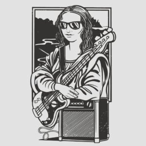 guitarra electrica mona lisa