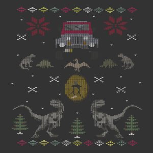 jurassic park classic ugly sweater