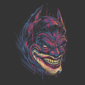 Batman Joker neon dripping