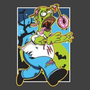 Homero Simpson zombie halloween