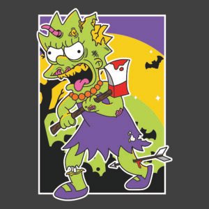Lisa Simpson zombie halloween