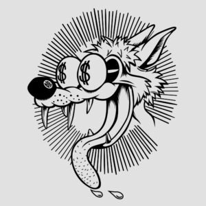 Lobo emocionado