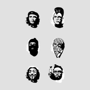 revolucionarios siluetas