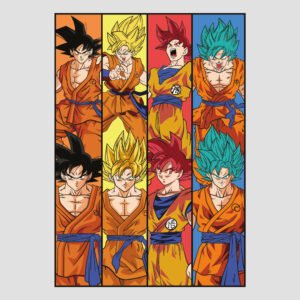 Gokú 4 fases collage