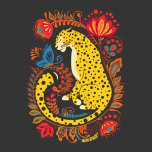 Felino con florituras