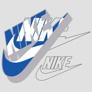 Nike azul superpuesto