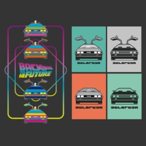 back to the future neon cars